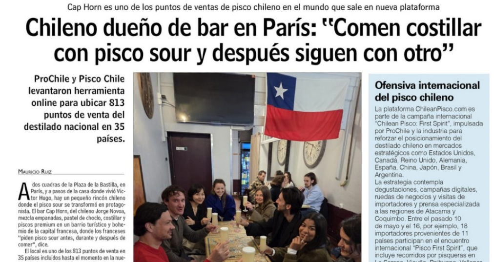 LUN ProChile Pisco Chile ofensiva internacional exportaciones pisqueras