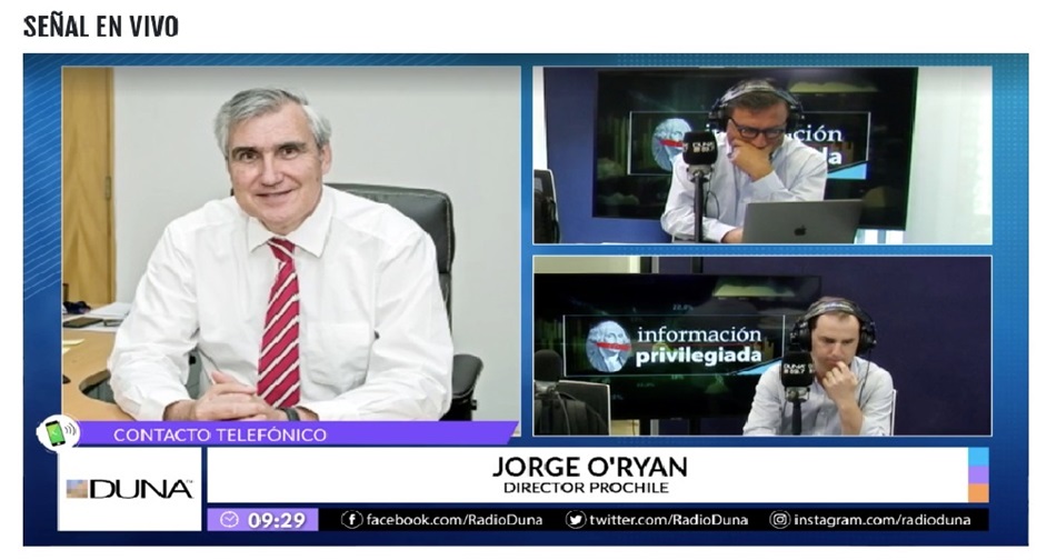 Destacado de prensa: Entrevista a director general de ProChile, Jorge O'Ryan, en Radio Duna