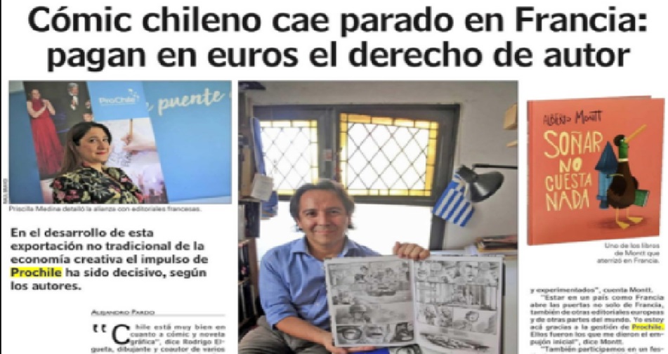 Destacado en prensa: "Cómic chileno cae parado en Francia: pagan en euros el derecho de autor"