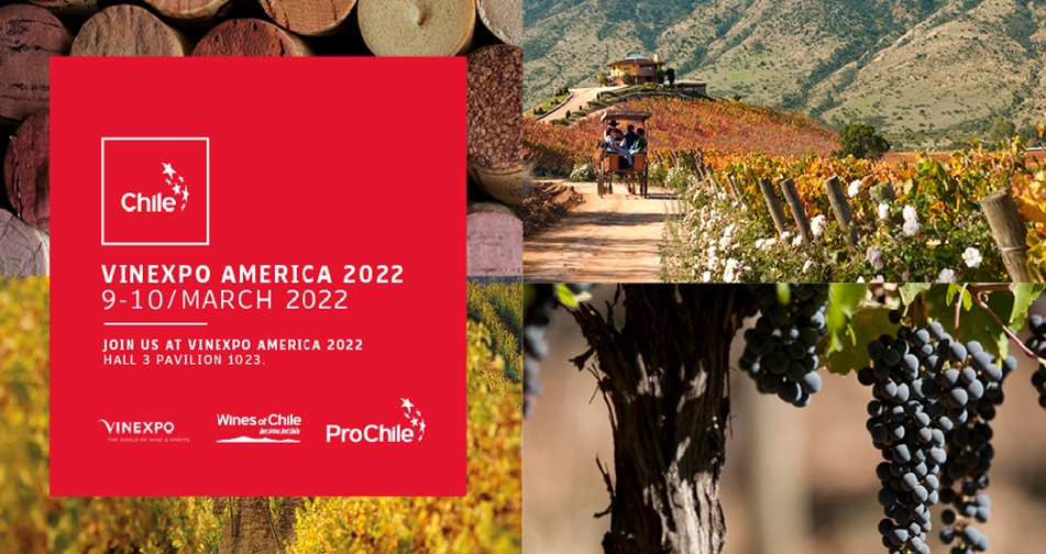 Vinexpo America 2022: Chile llega por primera vez al evento más importante de vinos de Estados Unidos