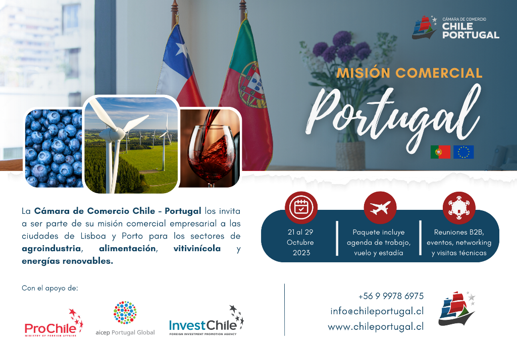 ProChile invita a Misión Comercial Empresarial Portugal