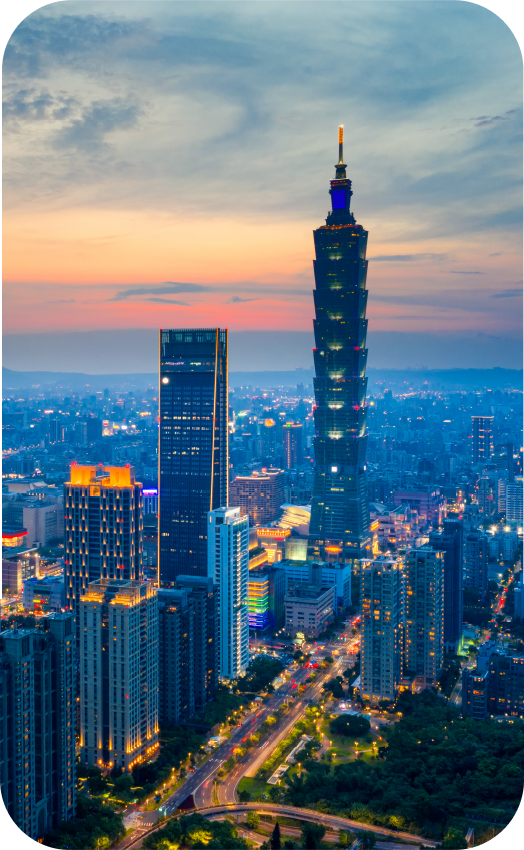 Skyline y paisaje urbano de Taipéi, Taiwán